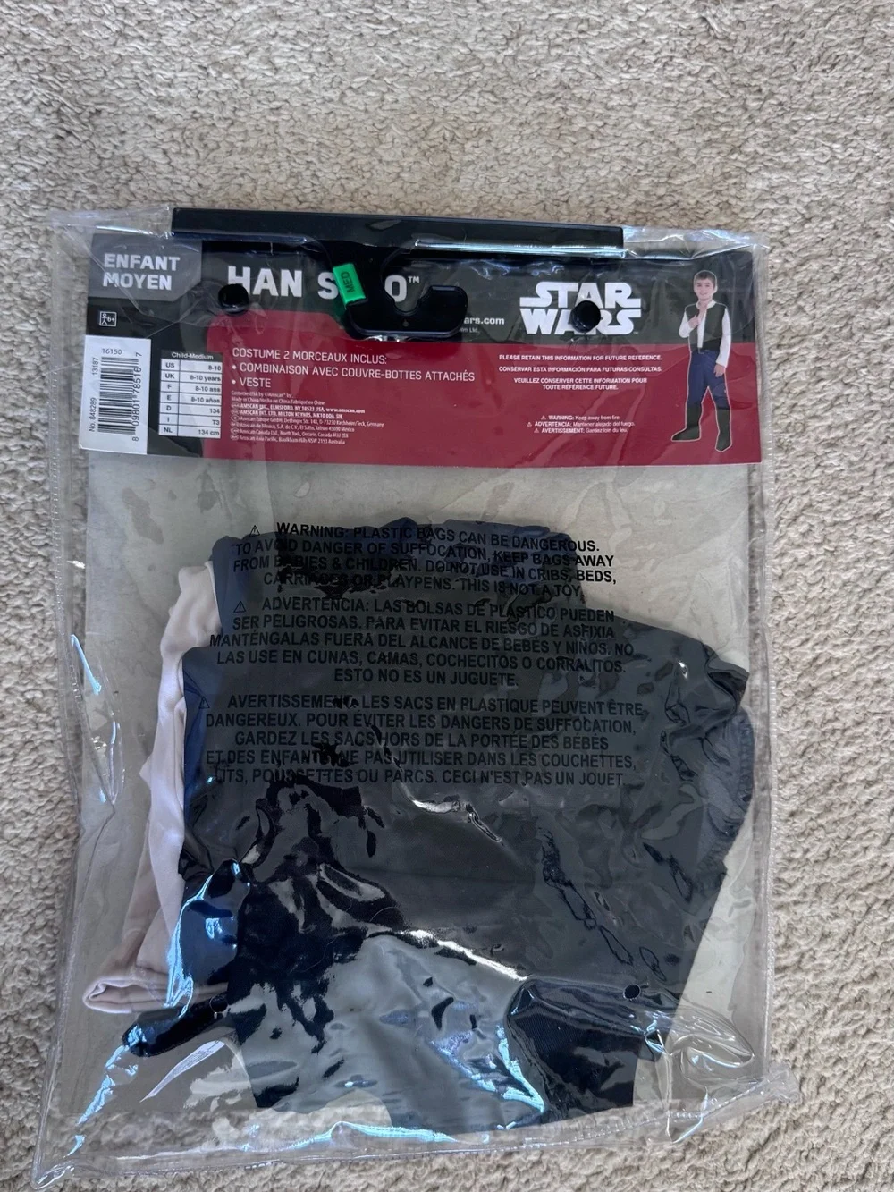 Child Han Solo Star Wars Costume Medium